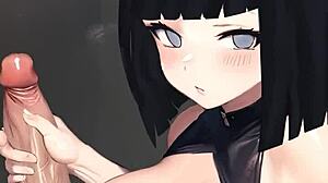 Hinata Strokes Big Cock POV