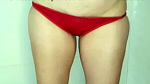 My naughty wife picks lingerie to give me pleasure