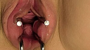 milf with pumped and squirting action in mirror