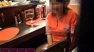 Asian gay group in japanese secret snack bar