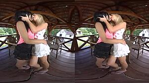 cayla lyons and alex black make lots of noise with outdoor vr blowjob and group fucking