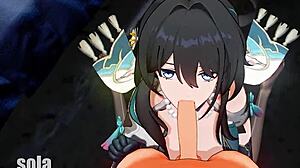 Ruan Mei in Intense Hentai Action Scenes!