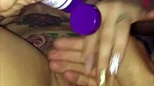 Blond milf performs fisting