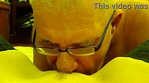 Husband Boldly Licks Mature Wife's Spread Pussy