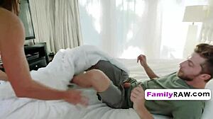 Petite stepsis gets her tight snatch filled by bro
