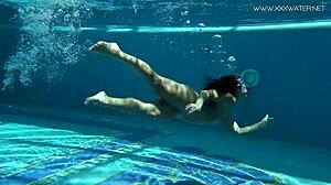 Jessica Lincoln, Small Tatted Russian Teen 18+, Swims Naked In Pool