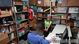The Bold Cop Intensely Fucks The Teen Thief In The Office. Her Uniform Rips As He Pounds Her Hard.