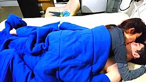 Funny Couple's Sex Ends In Creampie