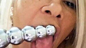 Milf Plays With Dildo In Her Pussy For Fetish Fun