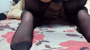 Asian woman masturbates with toys