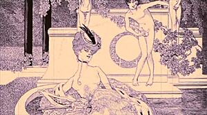 vintage erotic cartoon illustrations from anime hentai