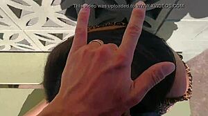 asian slut jj masturbating on a dam