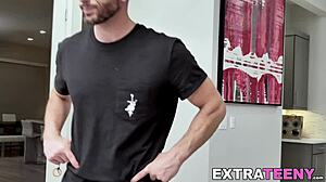 look at this petite blonde in her kitty cat suit getting her tight pussy rammed by a big cock