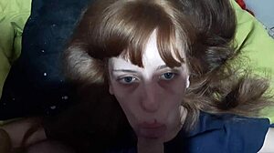 Young beauty sucks big cock of her stepbrother