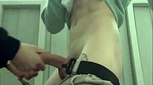 I saw a guy jerking off and decided to join in and give him a blowjob