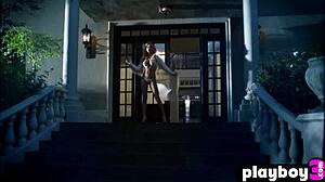 Blonde Ashley Mattingly's Solo Striptease for Playboy