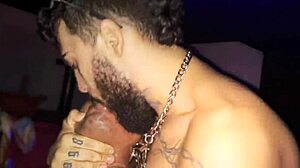 Gay blowjob and doggy style action for Christmas