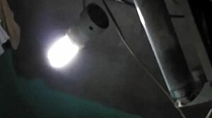 Young mom with big boobs takes shower