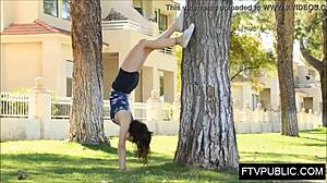 Teen Girl Fingers Herself Publicly Outdoors 😏