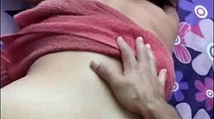 Spying on cute sister in bathroom