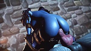 Tails Of Azeroth: Joyous Reunion With Big Tits In Hardcore Anime Threesome