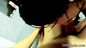 boy says, 'full gay bareback sex in bathroom.'