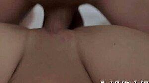 ramrod rams petite teen's twat and arsehole in contest.