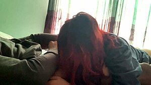 she doesn't realize i'm recording her devouring my big cock in this interracial teen scene