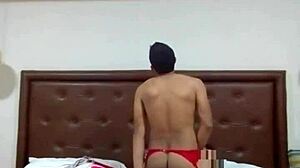 Girl Fucks Guy with Toys in Lingerie Pegging.