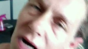 Milf Shares Spit And Cum On Her Tits