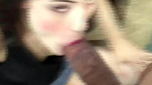 Young Babe Endures Intense Blowjob and Fucking Action