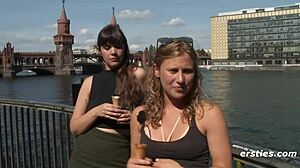 blake and lindsey lick ice cream then dive into each other's wet pussies