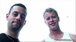 Armando sucks twink cocks in gay orgy