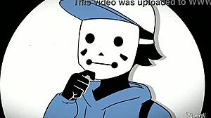 a cartoon character embarks on a silly adventure with nonsense words.