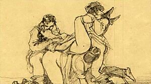 vintage erotic sketches hint at steamy forbidden desires in every detailed stroke of the pen