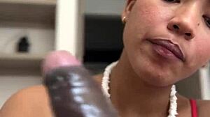 POV big cock blowjob from horny amateur couple