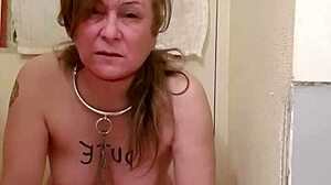 slave masturbates hard