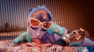 Widow Deepthroats Cock on the Sunny Beach