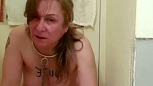 slave masturbates hard