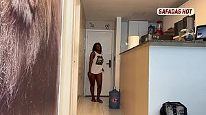 Hot Amateur Sucks Water Deliverer in Doggystyle