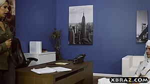 Halloween Office Sex With Big Tits Boss And Monster Cock