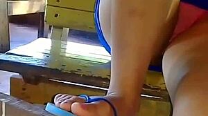 Upskirt a Universitaria Colombiana in Skirt Caught on Hidden Cam