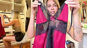 Teen Tries On Provocative Lingerie And Bikini