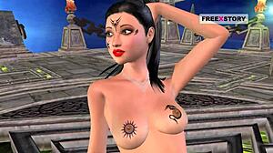 Feeling wild watching this Indian teen's animated cartoon porn