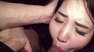 A amateur Asian woman with light skin and big areolas makes love in a hotel room. Ryoko Nakai 1