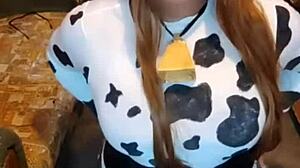 this hot cowgirl anal riding in costumes is shaved and gay