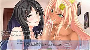 Akumeru family harem route part 1: step-mother and step-daughter give blowjobs!
