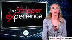 Juelz the blonde stripper rides gigantic cock in her ass