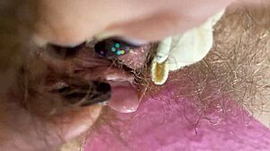 hey, check out this extreme big clit rubbing on wet hairy pussy