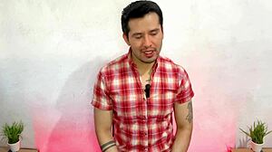 Hetero friend lets gay buddy suck his massive 23cm cock intensely